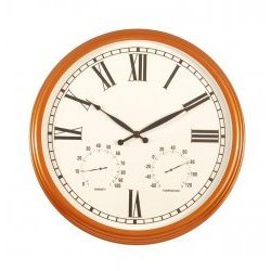 Coppertone Indoor Outdoor Wall Clock (coppertone) (18H x 18W x 3D) by Stacks and Stacks
