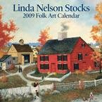 Linda Nelson Stocks Folk Art 2009 Mini Wall Calendar