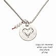 Pearl Token Heart Necklace