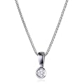 Bella Donna Damenkette 585/000 Wei�gold 1 Brillant 0,10ct. wei� lupenrein 45cm 634800