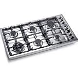 Bertazzoni : Professional D36600X 36in Drop-In Gas Cooktop