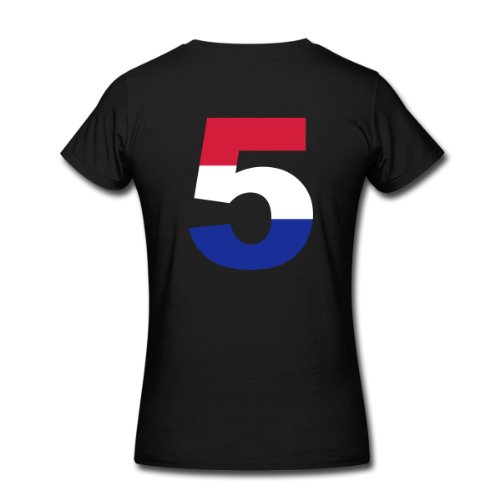 Spreadshirt Damen 5 – Netherlands Flag – T-Shirt, schwarz, S
