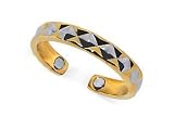Two Tone 4mm Magnetic Toe Ring