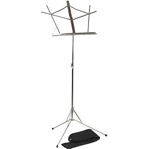 Belmonte 1050NB 2-Peice Wire Music Stand with Bag, Nickel by 