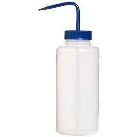 Bel-Art, Scienceware, 116271000, Bottle, Low Density Polyethylene, Wash, Wide Mouth, With/Blue Closure, 32oz, 4/Package