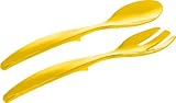 Emsa 507177 Vienna Salatbesteck Transparent gelb