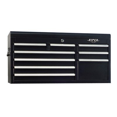 Viper Tool Storage V4109BLC 41-Inch 9-Drawer 18G Steel Top Chest, Black
