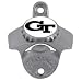 Show off your favorite team with this retro-style wall mounted bottle opener. Attach to your deck, bar or in your garage. This metal opener features a photo-domed inset.