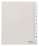 Produkt-Bild: Durable 683519 Kunststoffregister, &Uuml;berbreite, 12-teilig, transparent