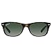 Ray-Ban RB 2132 901 52 Unisex Wayfarer Shiny Black Plastic Frame Green Lenses Sunglasses