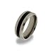 Eve's Addiction Mens Titanium Message Band with Black Inlay