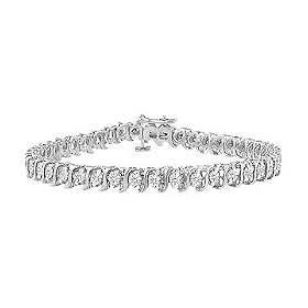 Diamond S Tennis Bracelet : 14K White Gold - 2.00 CT Diamonds