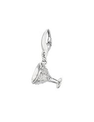 Sterling silver 0.09ct TDW Diamond Wine Cup (Charm)