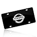 Nissan 3D Logo Black Stainless Steel License Plate
