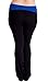 Ladies Plus Size Fold-Over Color Waist Cotton Yoga Pants, Multiple Colors Available