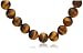12mm Round Tiger Eye Beaded Necklace, 16"
