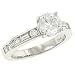 Round/Baguette Diamond Engagement Ring .69cttw (cz ctr