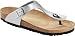 Birkenstock thong Gizeh from Birko-Flor in silver with a regular insole