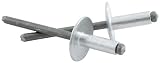 Allstar Performance ALL18143 Steel 1/4" - 3/8" Grip Range Large Head Rivet, (Pack of 250)