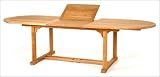 72 - 96 Inch Oval Dining Table - Teak - Caluco - 50 - 104 - B0017K0TOY