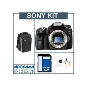 Sony Alpha DSLR SLT A65 Translucent Mirror Digital Camera,- Bundle - with 32GB SD Memory Card, Camera Bag, Cleaning Kit