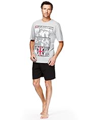 Pure Cotton Life Band Pyjama Shorts Set