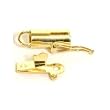 Large 14K Gold Barrel Chain Double Lock Clasp