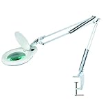 Eclipse 902-109 5' Diameter Magnifier Workbench Lamp with Bench Clamp, White