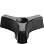 DimcoGray Black Thermoplastic 3-Prong Knob Female, Thru Hole Brass Insert: 1/4-20" Thread x 1/2" Depth, 1-1/2" Diameter x 5/8" Height x 1/2" Hub Dia x 1/8" Hub Length (Pack of 10)