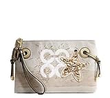 Coach Limited Edition Audrey Starfish Resort Large Wristllet Bag Wallet 45535 Natural