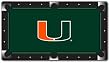 Miami Hurricanes Billiard Cloth - 8 Foot Billiard Table Felt