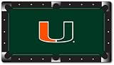 Miami Hurricanes PRO 8' ft POOL/POKER TABLE FELT/CLOTH