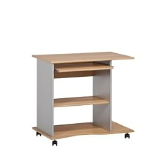 Maja 40243150 Computertisch 800 x 750 x 500 mm Buche-Nachbildung - silber Lackoptik