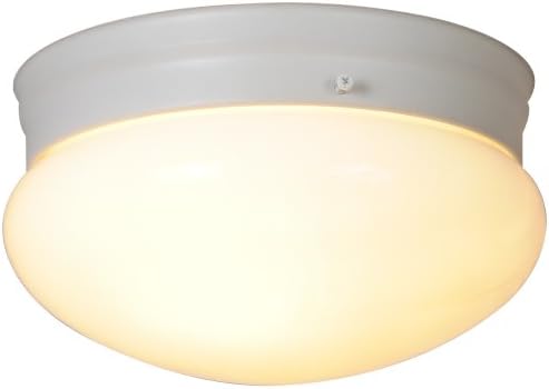 Royal Cove 671330 Mushroom Shaped Ceiling Fixture, White, 9-1/8 In.