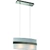 Massive 36060/17/10 Glaspendel Modern 2-Flg. stahl geb�rstet, 2 x E27 60 Watt