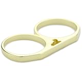 Beyond Rings 2 Finger Ring Gun Cutout Gold, Si