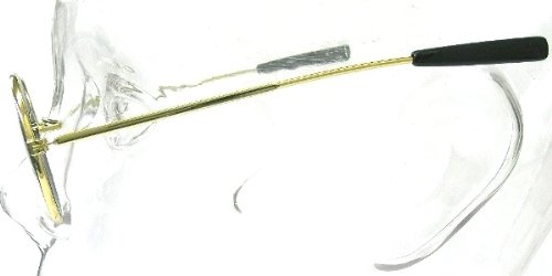 ◆丸メガネ◆サングラス　昭和レトロ復刻版　gold/black