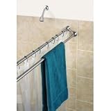 Shower Rod-Dual Bars-Great For Towels-Chrome (Chrome) (Adj 36" - 60" Long)