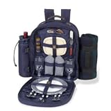 Picnic at Ascot 021B-G Navy Ultimate Backpack 2-person