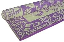 Plastic floormat 4x6 feet purple/offwhite
