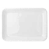 Gibson Nobilis 18-3/4-Inch Rectangular Platter, White