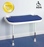AKW Medicare 04580P 4000 Series Shower Seat ADA Rectangular   Blue   26 Inch W
