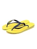 Havaianas Yellow Brasil Logo Flip Flops