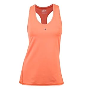 UFC Women's Octagon Kinetic T-Back Training Tank Top, Coral, X-Small