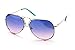 V.W.E. New Large Limited Edition Colorful Gradient Lens Metal Aviator Sunglasses (blue/pink)