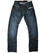 Crosshatch men's chased straight leg dark wash jean