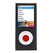 Premium Bundle for iPod Nano 4th Generation: Silicone Skin Case Cover Protection + USB Car Auto DC Charger + USB Travel Home AC Charger + USB Retractable Cable + Full body Screen Protector, Black