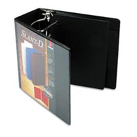 ClearVue Premium SlantD Vinyl Presentation Binder 5 Capacity Black