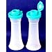 Small Hourglass Salt & Pepper Shakers with Tropical Water Seals