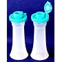Small Hourglass Salt & Pepper Shakers with Tropical Water Seals